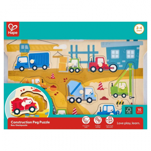 Knoppuslespil - Bygge- og anlægskøretøjer 10 Brikker i gruppen Nyheder hos Spelexperten (87-1456)