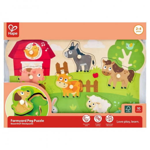 Knoppuslespil - Bondegårdsdyr 10 Brikker i gruppen Nyheder hos Spelexperten (87-1458)