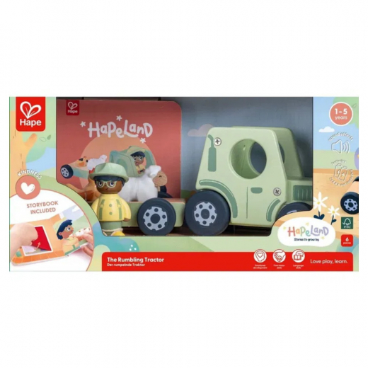 Hape Buldrende traktor med lyd i gruppen LEGETØJ / Børne- & baby / Børne- og babylegetøj hos Spelexperten (87-3436)