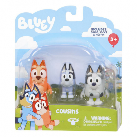 Bluey 2 pakke figurer, Cousins i gruppen LEGETØJ / Figurer og legesæt / Bluey hos Spelexperten (90076-4)