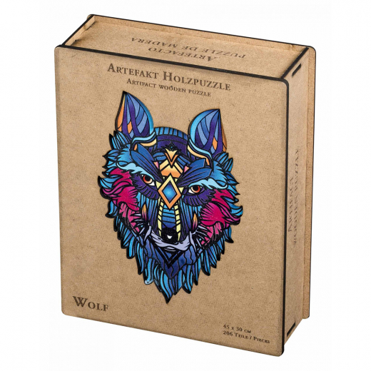 Artefakt Wooden Puzzle - Wolf 206 Brikker i gruppen  hos Spelexperten (9020)