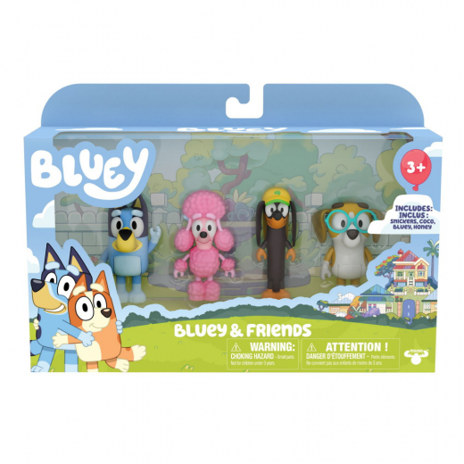 Bluey and friends figure pack - 4 figures i gruppen LEGETØJ / Figurer og legesæt hos Spelexperten (90202)