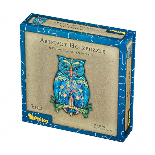 Artefakt Wooden Puzzle - Owl 173 brikker i gruppen  hos Spelexperten (9024)