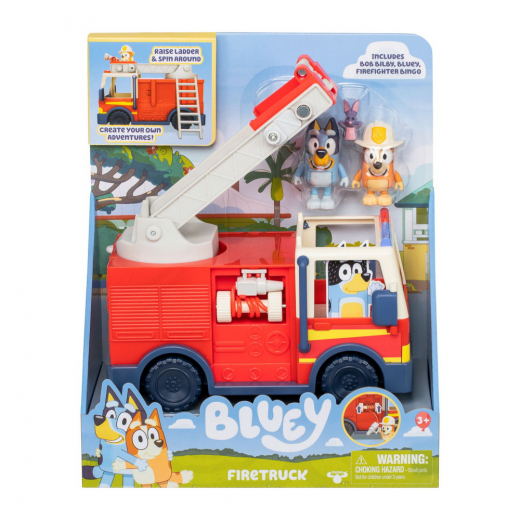 Bluey playset with fire engine i gruppen LEGETØJ / Figurer og legesæt hos Spelexperten (90246)