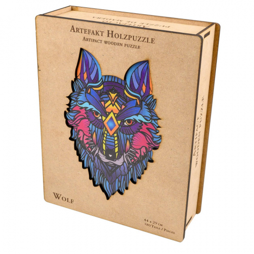 Artefakt Wooden Puzzle - Wolf 180 Brikker i gruppen PUSLESPIL / Puslespil i træ hos Spelexperten (9080)