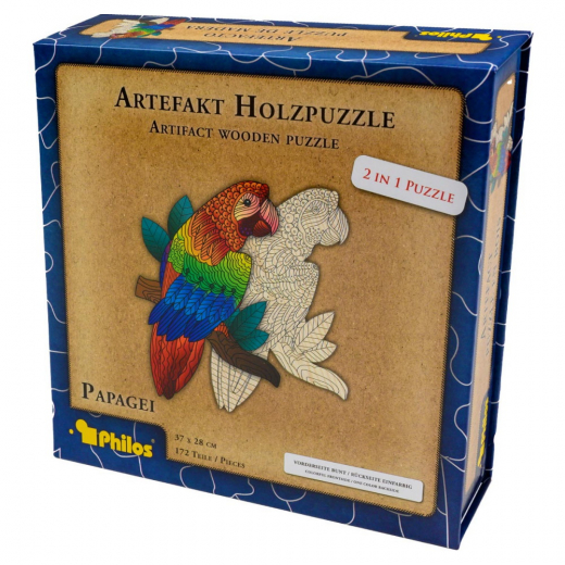 Artefakt Wooden Puzzle - Parrot 172 Brikker i gruppen PUSLESPIL / Puslespil i træ hos Spelexperten (9082)