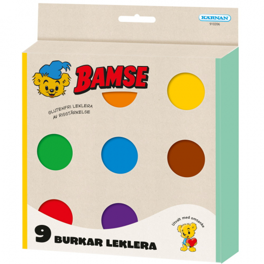 Bamse Glutenfri legetøjsleg med 9 stk. i gruppen LEGETØJ / Skab & mal hos Spelexperten (910396)