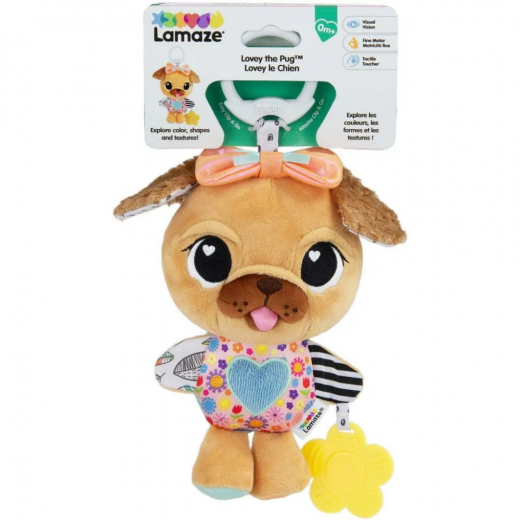 Lamaze - Lovey The Pug Clip & Go i gruppen LEGETØJ / Børne- & baby / Børne- og babylegetøj hos Spelexperten (941-27496)