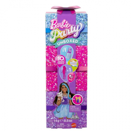 Barbie - Party Unboxed Purple Petite i gruppen LEGETØJ / Barbie hos Spelexperten (960-2580)