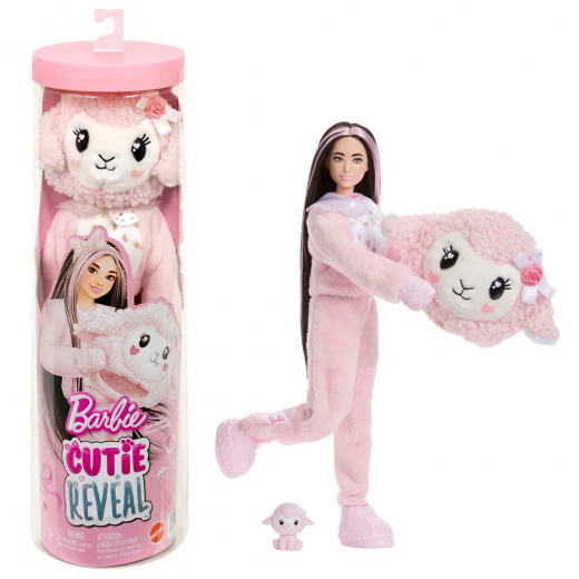 Barbie Cutie Reveal Sweet Bows Pink Lamb i gruppen LEGETØJ / Barbie / Barbie Reveal hos Spelexperten (960-2606)