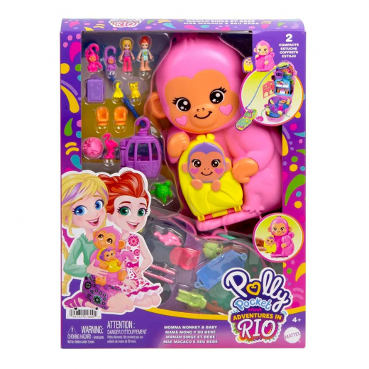 Polly Pocket Wearable Monkey Compact i gruppen LEGETØJ / Figurer og legesæt hos Spelexperten (961-2605)