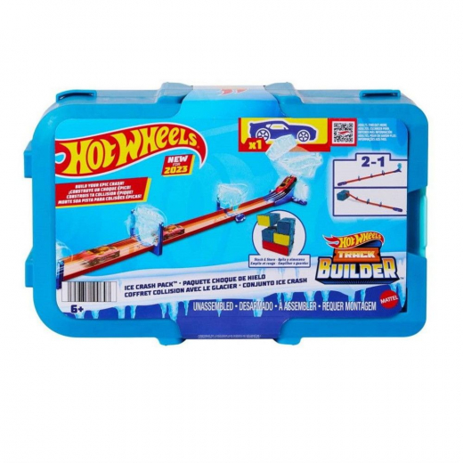 Hot Wheels Track Builder Ice Crash Pack i gruppen LEGETØJ / Legetøjskøretøjer / Hot Wheels hos Spelexperten (965-0220)