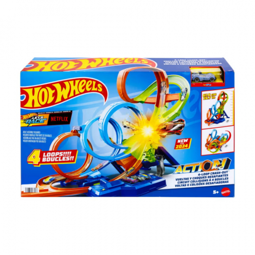 Hot Wheels - 4-Loop Crash Out i gruppen  hos Spelexperten (965-2452)