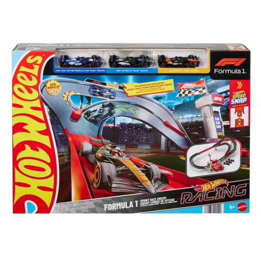 Hot Wheels F-1 Racing Sprint Trackset i gruppen LEGETØJ / Legetøjskøretøjer / Hot Wheels hos Spelexperten (965-2556)