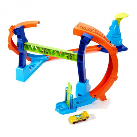 Hot Wheels Stunt Tracks Corkscrew Jump Champion i gruppen LEGETØJ / Legetøjskøretøjer / Hot Wheels hos Spelexperten (965-2559)