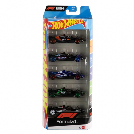 Hot Wheels F-1 Racing 5-Pack i gruppen LEGETØJ / Legetøjskøretøjer / Hot Wheels hos Spelexperten (965-2562)