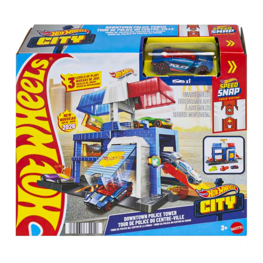 Hot Wheels City Downtown Police Station i gruppen LEGETØJ / Legetøjskøretøjer / Hot Wheels hos Spelexperten (965-2603)