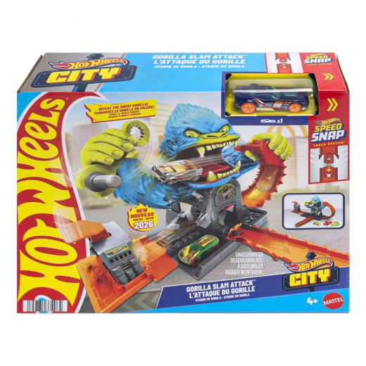 Hot Wheels City Nemesis Gorilla Garage Attack i gruppen LEGETØJ / Legetøjskøretøjer / Hot Wheels hos Spelexperten (965-2605)