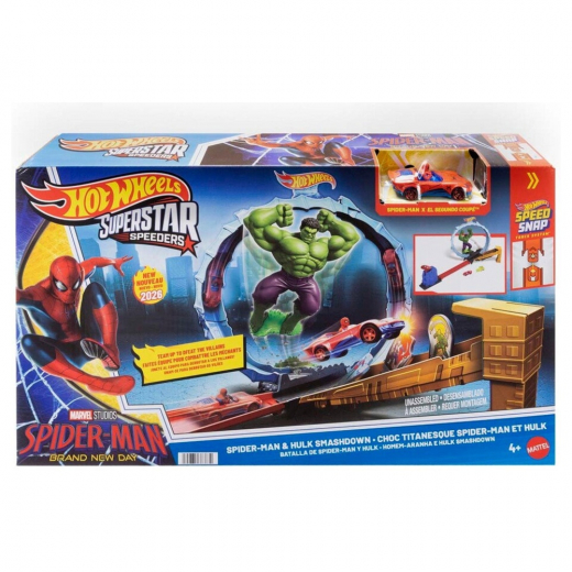 Hot Wheels Superstar Speeders Blue Oasis Track i gruppen LEGETØJ / Legetøjskøretøjer / Hot Wheels hos Spelexperten (965-2664)