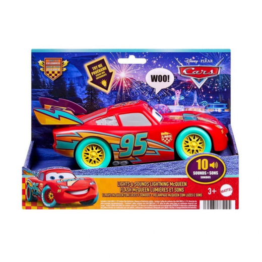 Pixar Cars Legetøjsbil McQueen Day Lights & Sounds Hero i gruppen LEGETØJ / Legetøjskøretøjer hos Spelexperten (966-2655)