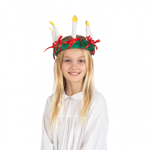 Lucia crown in fabric i gruppen LEGETØJ / Maskerade / Juleaften hos Spelexperten (97112)