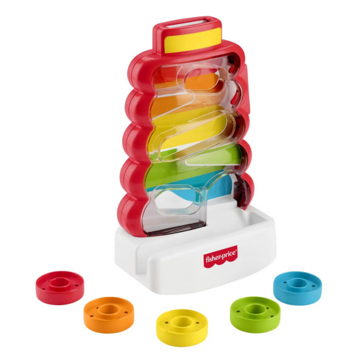 Fisher Price Drop Through Rock-A-Stack i gruppen LEGETØJ / Børne- & baby / Børne- og babylegetøj hos Spelexperten (972-2603)