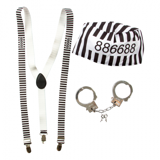 Costume kit - Prisoner i gruppen LEGETØJ / Maskerade / Halloween / Maskerade kostumer / Masquerade kit hos Spelexperten (97209)