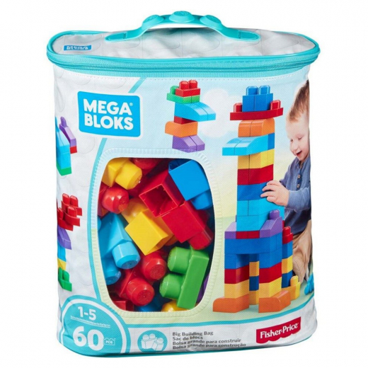 MEGA Bloks First Builders Big Building Bag Blue i gruppen LEGETØJ / Byggeklodser hos Spelexperten (973-1112)