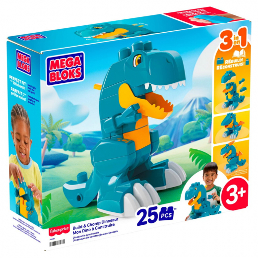 MEGA Bloks Build & Chomp Dinosaur 25 Dele i gruppen LEGETØJ / Byggeklodser hos Spelexperten (973-2654)