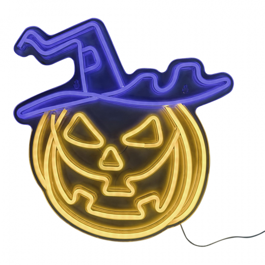 LED Neon Sign - Pumpkin i gruppen LEGETØJ / Maskerade / Halloween / Tilbehør Halloween hos Spelexperten (97357)