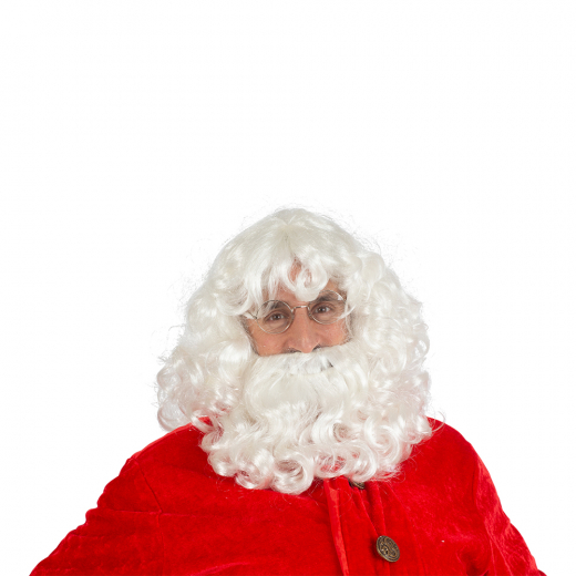 Santa Wig & Beard Deluxe i gruppen LEGETØJ / Maskerade / Juleaften hos Spelexperten (98225)
