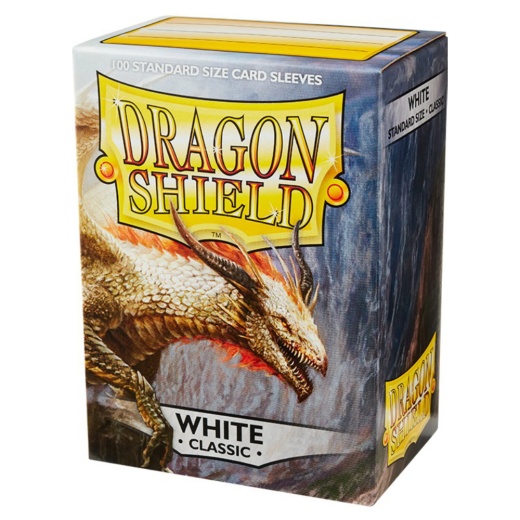 Sleeves Dragon Shield - Classic 63 x 88 mm White i gruppen SELSKABSSPIL / Tilbehør / Sleeves hos Spelexperten (AT10005)