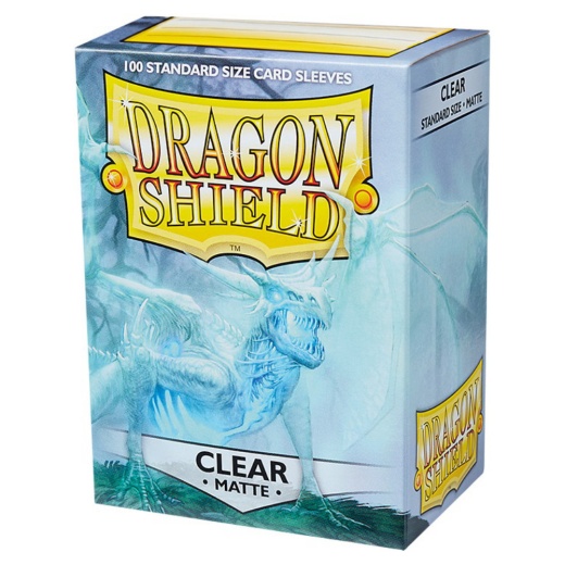 Sleeves Dragon Shield - Matte 63 x 88 mm Clear i gruppen SELSKABSSPIL / Tilbehør / Sleeves hos Spelexperten (AT11001)