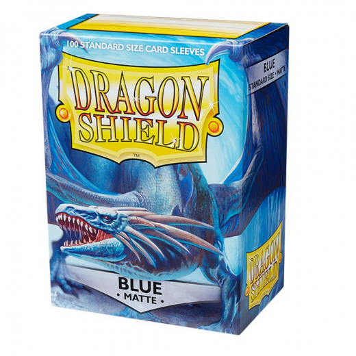 Sleeves Dragon Shield - Matte 63 x 88 mm Blue i gruppen SELSKABSSPIL / Tilbehør / Sleeves hos Spelexperten (AT11003)