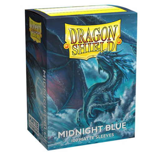 Sleeves Dragon Shield - Matte 63 x 88 mm Midnight Blue i gruppen SELSKABSSPIL / Tilbehør / Sleeves hos Spelexperten (AT11057)
