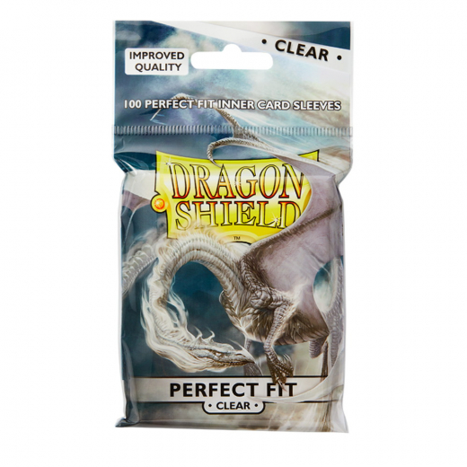 Sleeves Dragon Shield Perfect Fit Clear - 63 x 88 mm i gruppen SELSKABSSPIL / Tilbehør / Sleeves hos Spelexperten (AT13001)