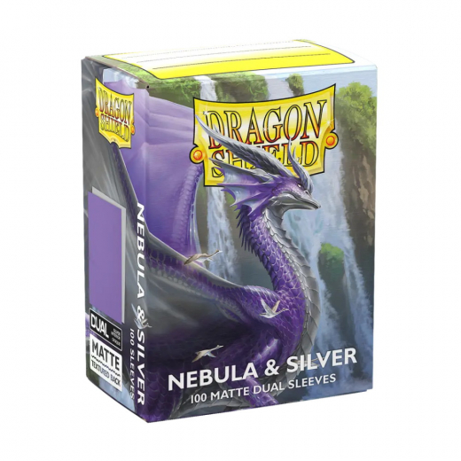 Sleeves Dragon Shield Matte Dual - 63 x 88 mm Nebula & Silver i gruppen SELSKABSSPIL / Tilbehør / Sleeves hos Spelexperten (AT15075)