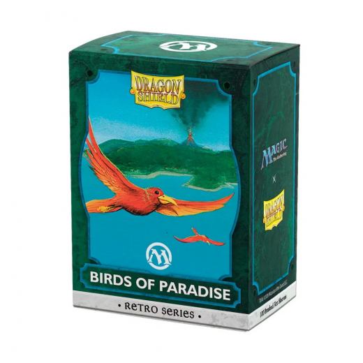 Sleeves Magic - 63 x 88 mm Retro Series: Birds of Paradise i gruppen SELSKABSSPIL / Tilbehør / Sleeves hos Spelexperten (AT16535)