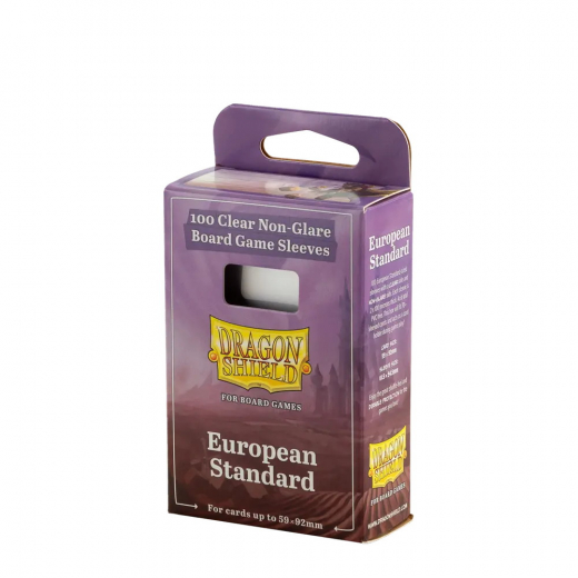 Sleeves Dragon Shield 59 x 92 mm Clear/Non-Glare i gruppen SELSKABSSPIL / Tilbehør / Sleeves hos Spelexperten (AT60204)