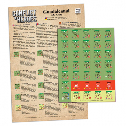 Conflict of Heroes: Guadalcanal - US Army Expansion i gruppen SELSKABSSPIL / Udvidelser hos Spelexperten (AYG5107)