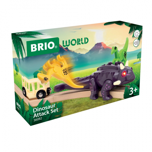 Brio - Dinosaurangrebssæt i gruppen LEGETØJ / BRIO trætog hos Spelexperten (B-36082)