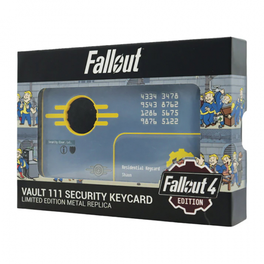 Fallout 4 - Vault 111 Limited Edition Security Keycard Replica i gruppen LEGETØJ / Collectibles / Fallout collectables hos Spelexperten (B-FLT91)