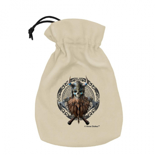 Anne Stokes Dice Pouch: Viking Skull i gruppen SELSKABSSPIL / Tilbehør / Terninger & tilbehør hos Spelexperten (BAST208)