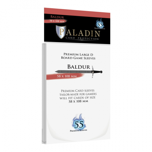 Paladin Sleeves 58 x 108 mm Baldur i gruppen SELSKABSSPIL / Tilbehør / Sleeves hos Spelexperten (BND00085)