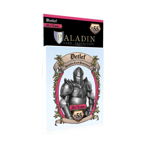 Paladin Sleeves 55 x 75 mm Detlef i gruppen SELSKABSSPIL / Tilbehør / Sleeves hos Spelexperten (BND00124)