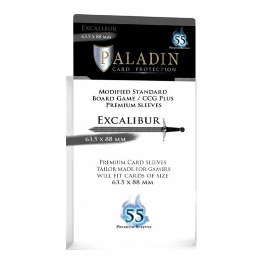 Paladin Sleeves 63,5 x 88 mm Excalibur i gruppen SELSKABSSPIL / Tilbehør / Sleeves hos Spelexperten (BND00162)