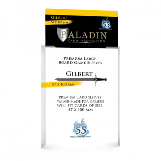 Paladin Sleeves 57 x 100 mm Gilbert i gruppen SELSKABSSPIL / Tilbehør / Sleeves hos Spelexperten (BND00166)