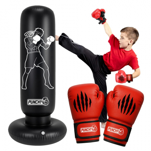 Oppustelig boksebold til børn 160 x 55 cm i gruppen Nyheder hos Spelexperten (BOXING-BAG)