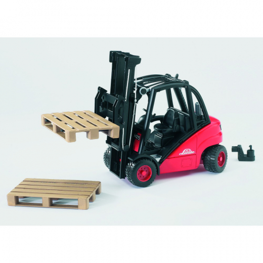 Bruder Linde fork lift H30D with 2 pallets i gruppen LEGETØJ / Legetøjskøretøjer / Bruder hos Spelexperten (BR2511)