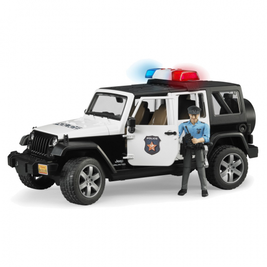 Bruder Jeep Wrangler Unlimited Rubicon politibil med politi og tilbehør i gruppen LEGETØJ / Legetøjskøretøjer / Bruder hos Spelexperten (BR2526)